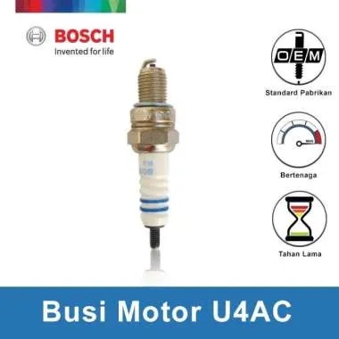 100 % ORIGINAL BOSCH BUSI SEPEDA MOTOR YAMAHA MIO SOUL MERK BOSCH U4AC
