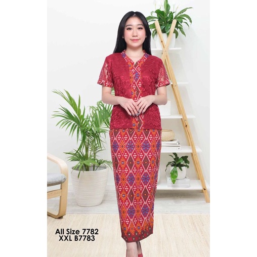 set rok pj bahan scuba mix brokat