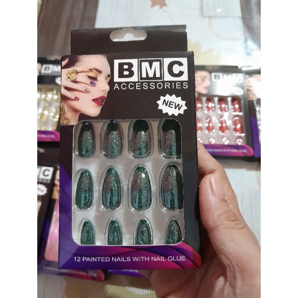 KUKU PALSU WANITA SET FREE LEM NAIL ART / STICKER KUKU MURAH