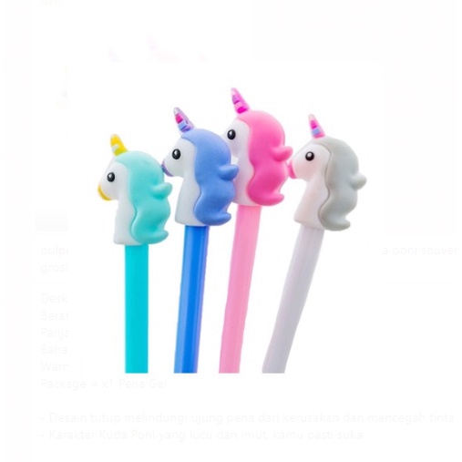 

pulpen tinta kuda poni bolpen hitam little pony pena gel kuda poni souvenir murah grosir