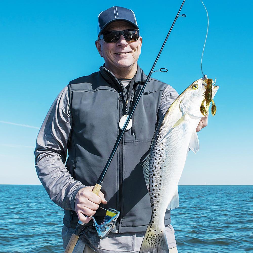 Top 50mm/65mm Umpan Ikan Udang Bass Swimbait Mengambang Silicone Baits