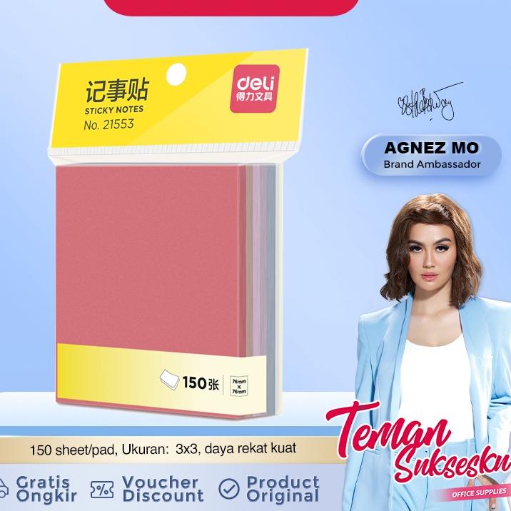

TERLARIS Deli Sticky Note / Memo Tempel 3x3 150 lembar Kertas 80g 21553 murah
