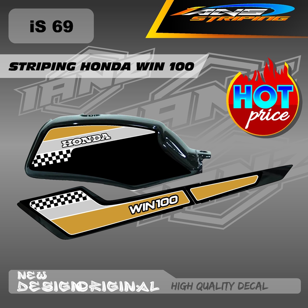 NEW STRIPING STIKER HONDA WIN 100 HOLOGRAM / STIKER HONDA WIN 100 STANDART / LASER CROM IS69