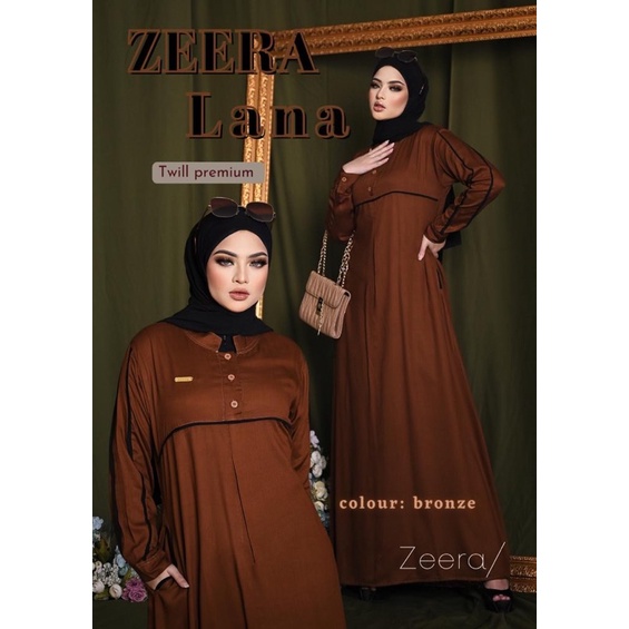 Daster Arab Zeera LANA Maxi Dress Gamis Rayon Twill Premium