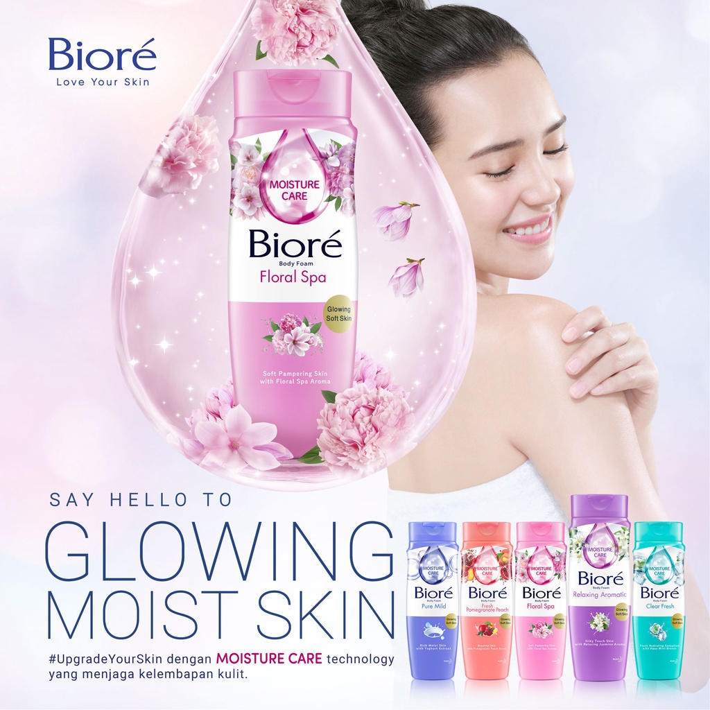BIORE BODY FOAM RELAXING AROMATIC [ 800 ML ] SABUN MANDI CAIR REFILL ISI ULANG POUCH MOISTURE CARE SILKY TOUCH SKIN WITH RELAXING JASMINE AROMA GLOWING SOFT SKIN