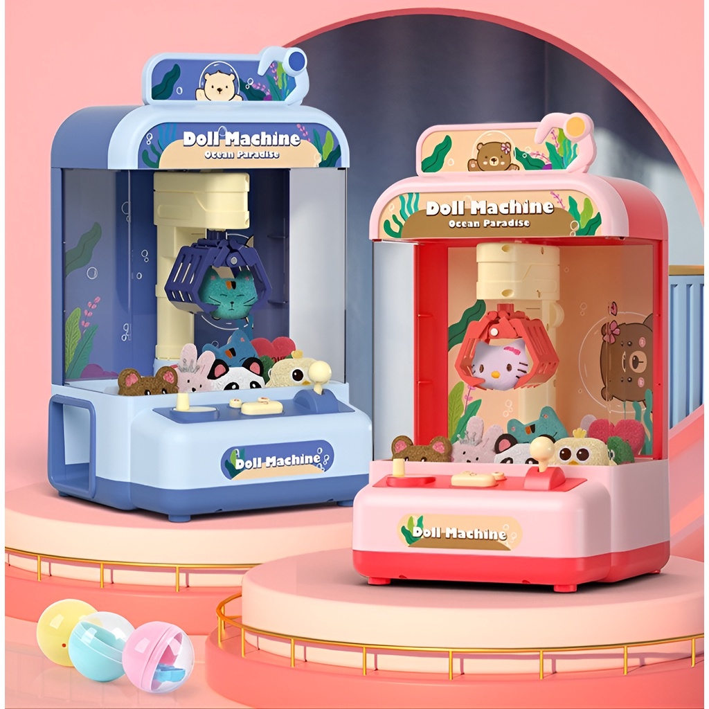 Mesin Capit Boneka | Mainan Anak Perempuan 2-3-4-5-6 Tahun | Mini Doll Machine Mainan Mesin Capit Boneka Mini Termurah