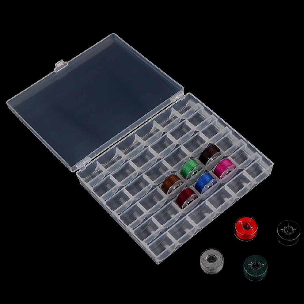 [Birth] 36 Spools Bobbins Kosong Mesin Jahit Bobbin Case Organizer Storage Kotak Plastik [ID]