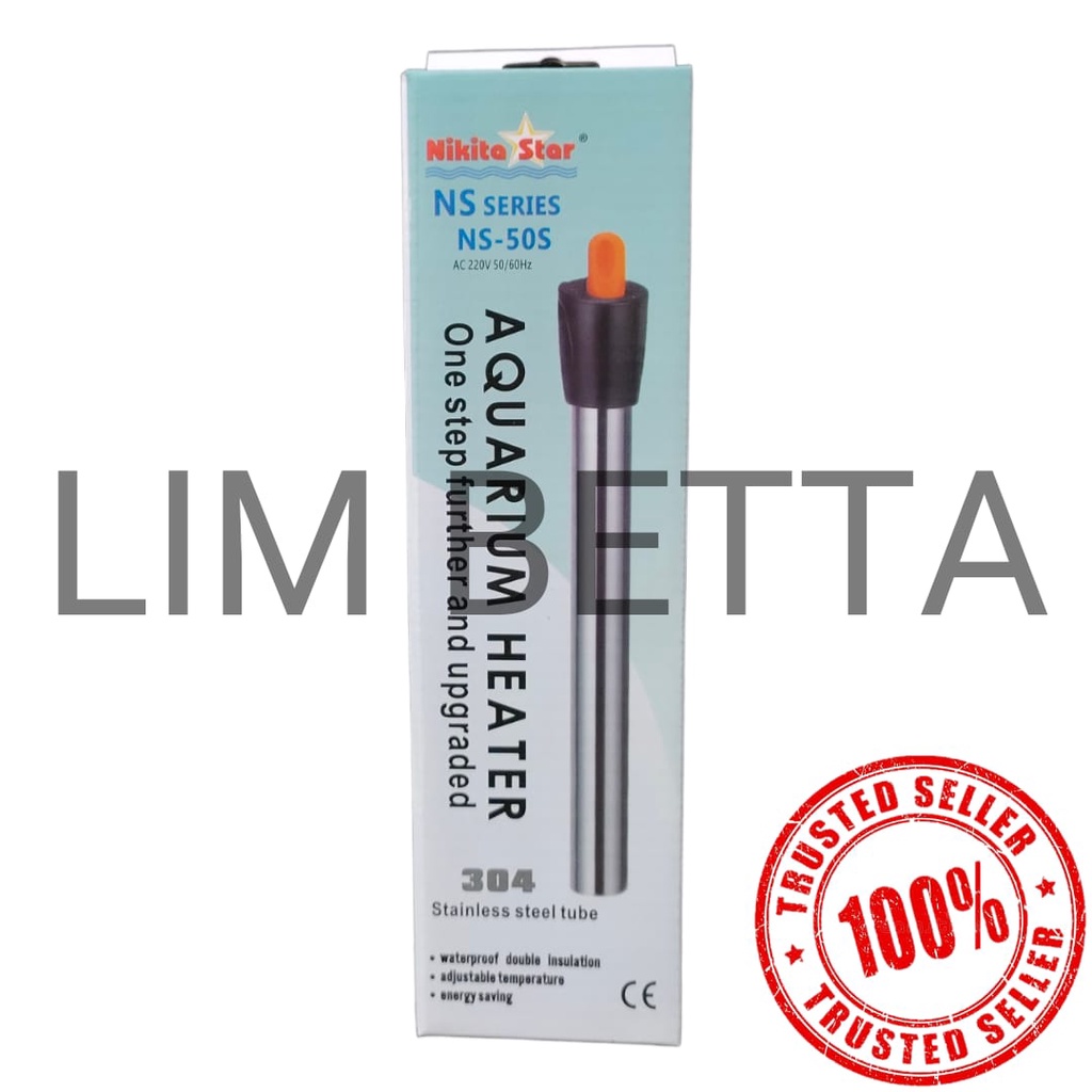 HEATER STAINLESS NIKITA STAR / PEMANAS AQUARIUM OTOMATIS / HEATER