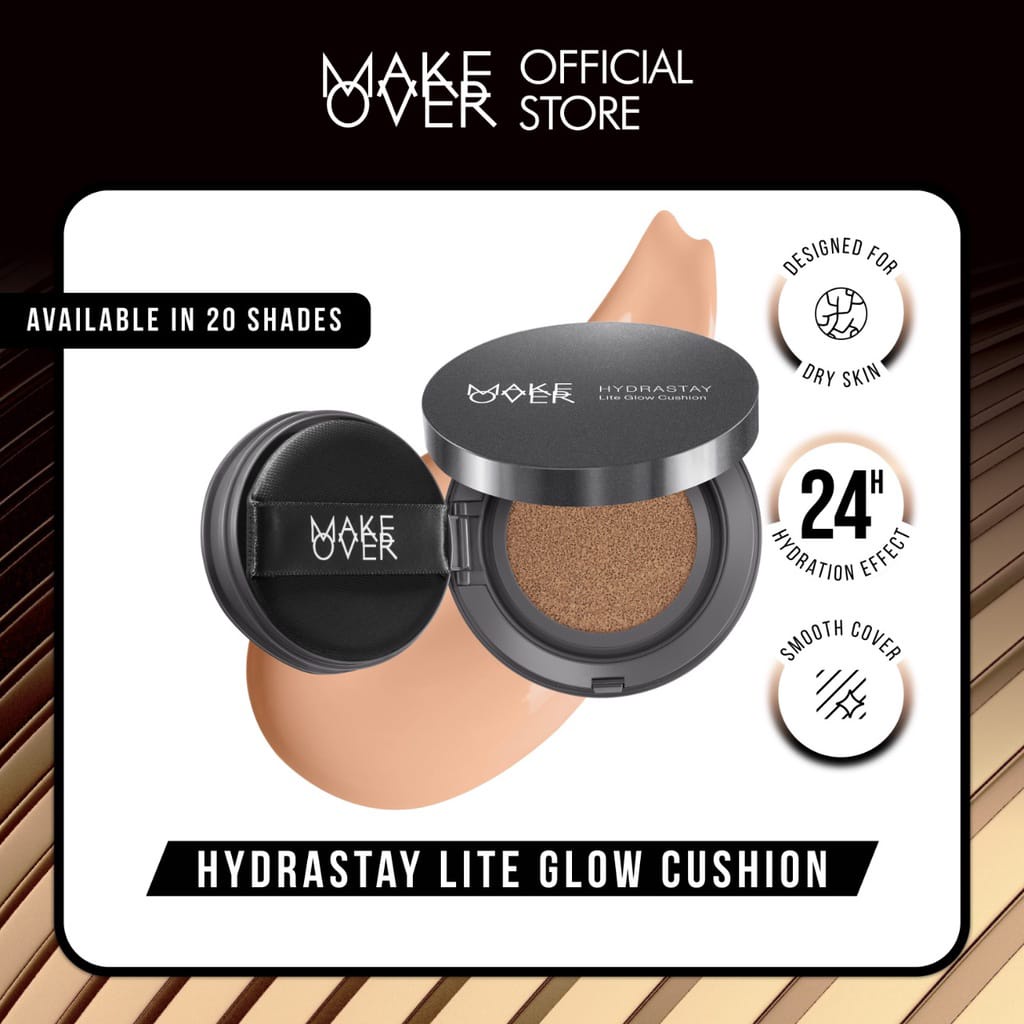 Make Over Hydrastay Lite Glow Cushion | Cushion for Dry Skin Smooth Finish 15gr