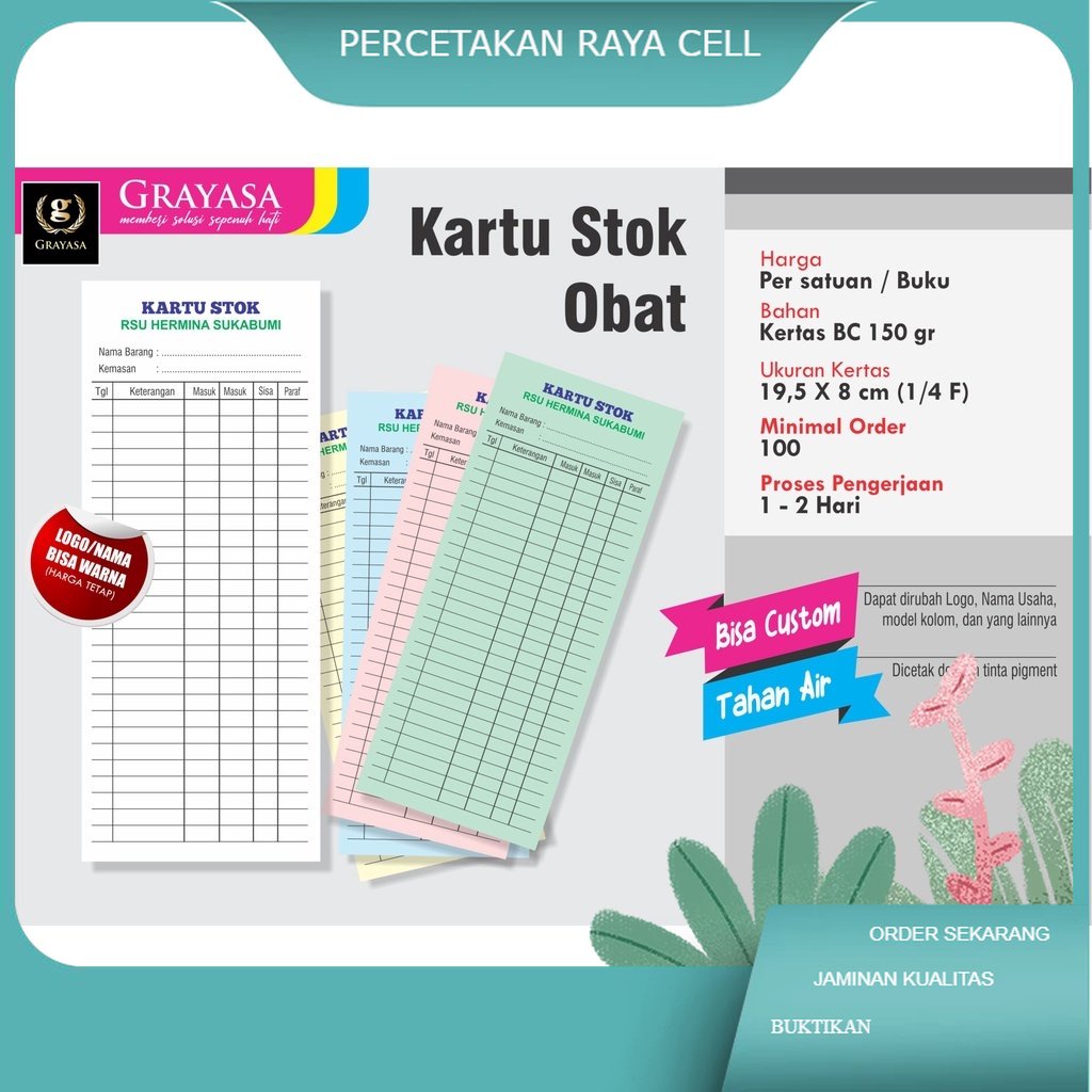 

Cetak Kartu Stock / Persediaan Barang, Kartu Iuran, Kartu Absen - Kartu Stok Obat / Kartu dokter / Kartu stok dokter