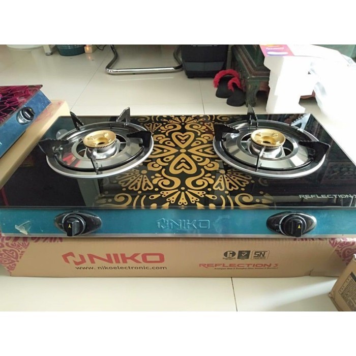 NIKO Kompor Gas 2 Tungku Kaca - Reflection 1 2 3 ORI BERGARANSI MODEL
