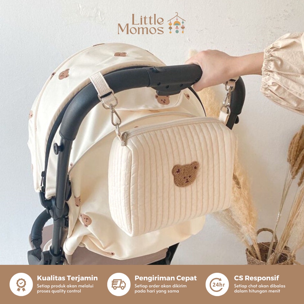 Little Momos Premium Cotton Stroller Pouch Bag | Tas Gantung Stroller