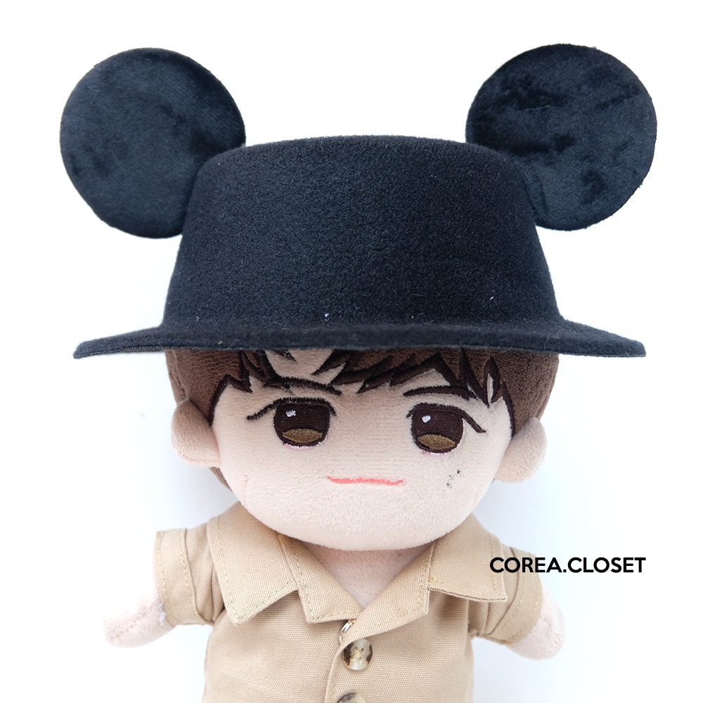 READY STOCK 20cm skzoo doll Hat - Homburg Cowboy Fedora Hat Mickey Mouse Ver (boneka penggemar exo N
