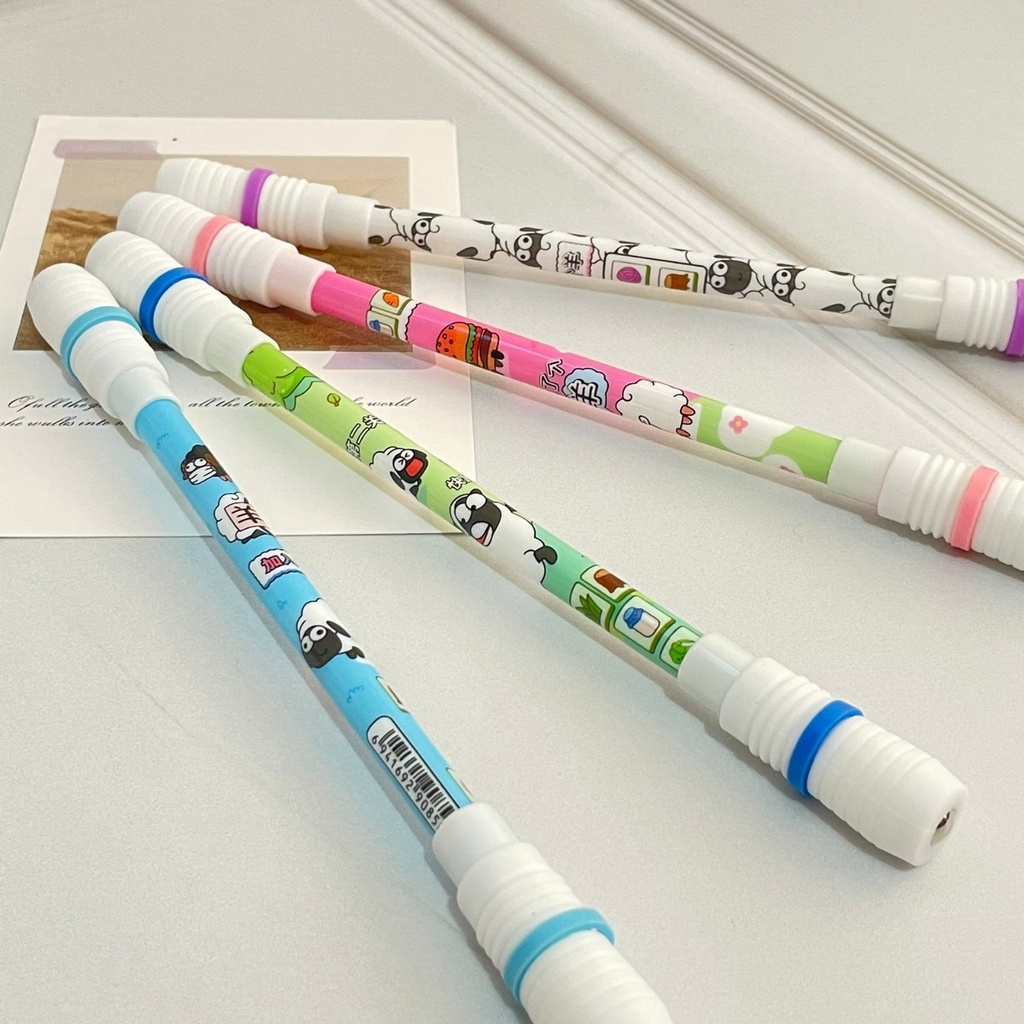PULPEN PUTAR MAGNET DOMBA CUTE LUCU READY 4 WARNA UNIK HARGA TERMURAH PEN TONGKAT PUTAR SHEEPS IMUT TINTA GEL HITAM ALAT TULIS KEKINIAN ANAK KUALITAS TERBAIK BISA COD