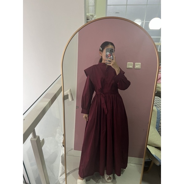 DODO DRESS  (navy , merah cabai, maroon ,brown)