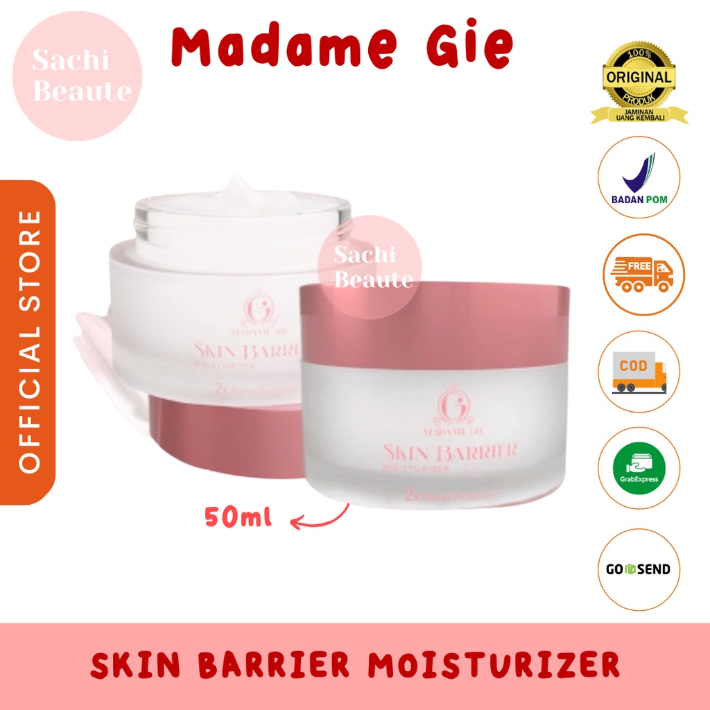 Madame Gie Skin Barrier Moisturizer Skincare Pelembab Mengangkat Sel Kulit Mati Menenangkan Kulit