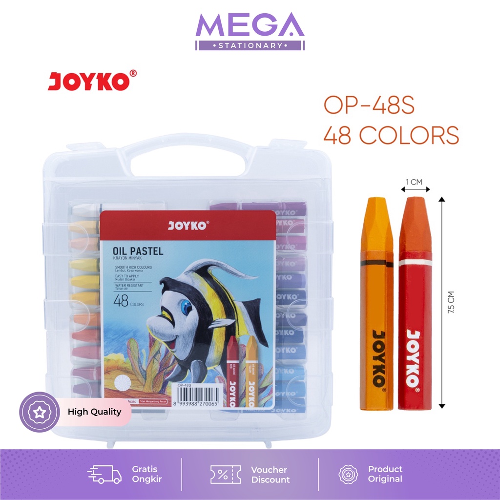

Crayon Oil Pastel Krayon Minyak TiTi Joyko 48 Warna