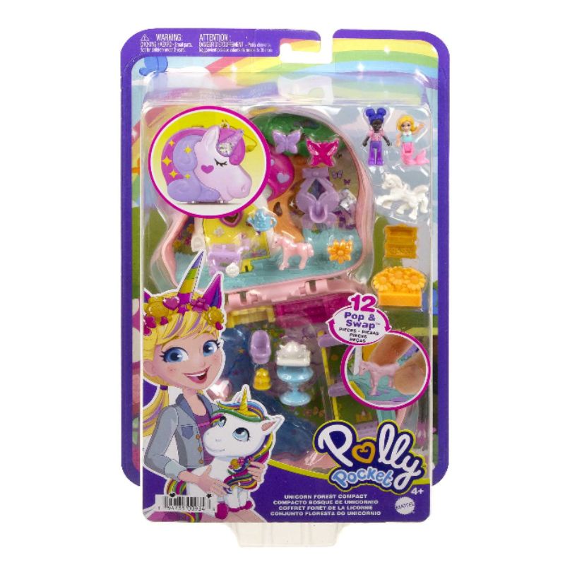 Polly Pocket Unicorn Forest Compact Figure Set