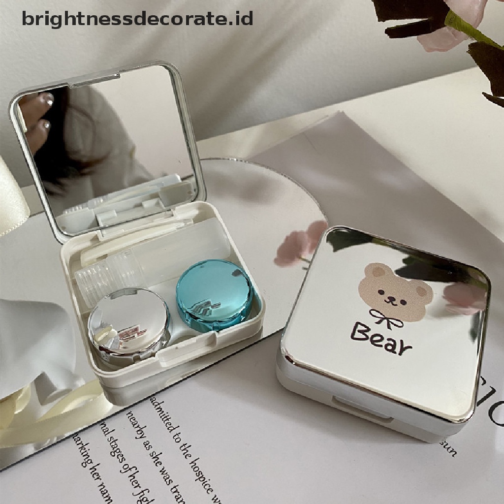 [Birth] Silver Bear Tempat Kontak Lensa Kotak Air Portable Contact Lens Companion Box [ID]