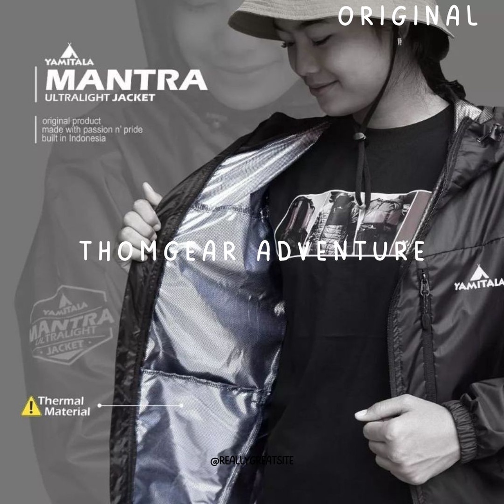 Jaket Ultralight Yamitala Mantra Jacket Lari Jaket Gowes Ultra Light Jacket  Nylon Water Resistant Packable