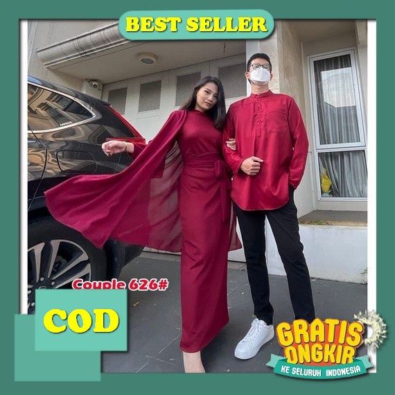 Rty Baju Couple Pasangan Kemeja Maxi Dress Busui Motif Kotak Baju Couple Pasangan Kekinian Gamis Cou