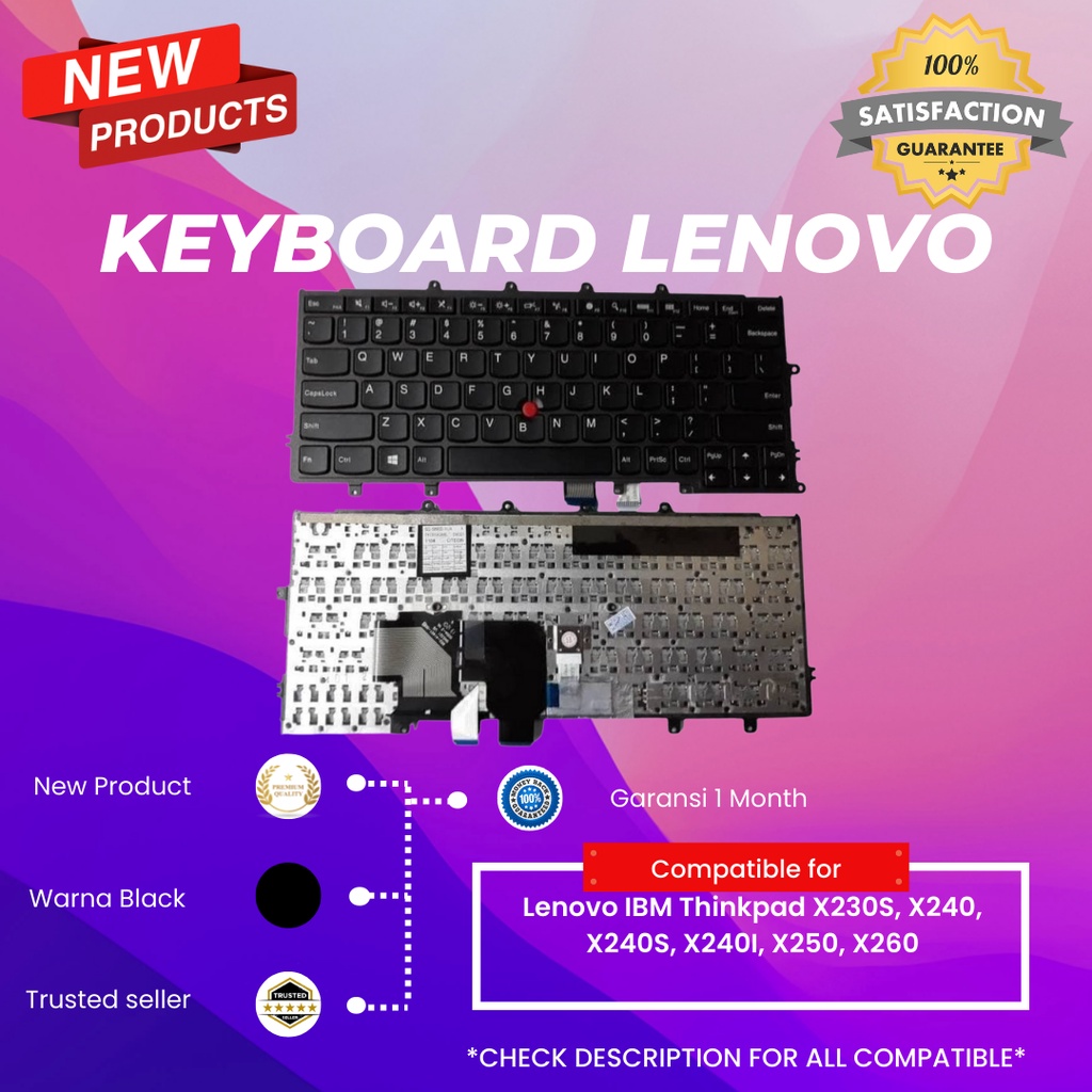 Keyboard Laptop LENOVO Thinkpad X240 X250 X260 X230S