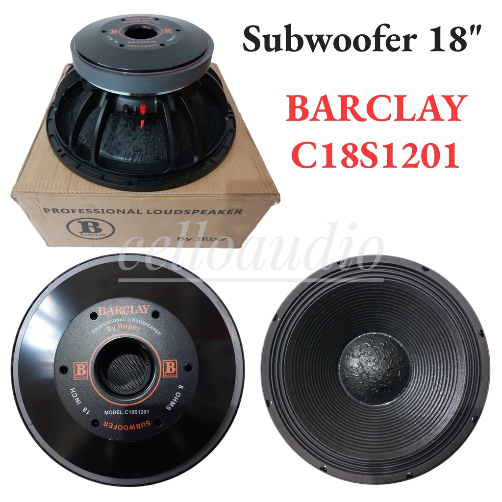 Speaker Komponen 18 Inch Huper BARCLAY C18S1201 Subwoofer 18"