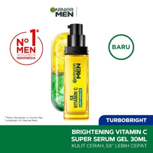 Garnier Men Turbo Bright Super Serum Gel &amp; Acno Fight Acne Spotproof Serum SPF50+ Acne Fighting Cream 30ml 40ml