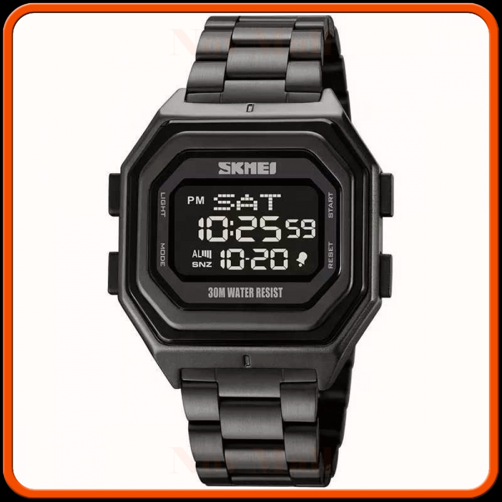 SKMEI Jam Tangan Kasual Pria Digital Alarm Waterproof with EL Light - 1875