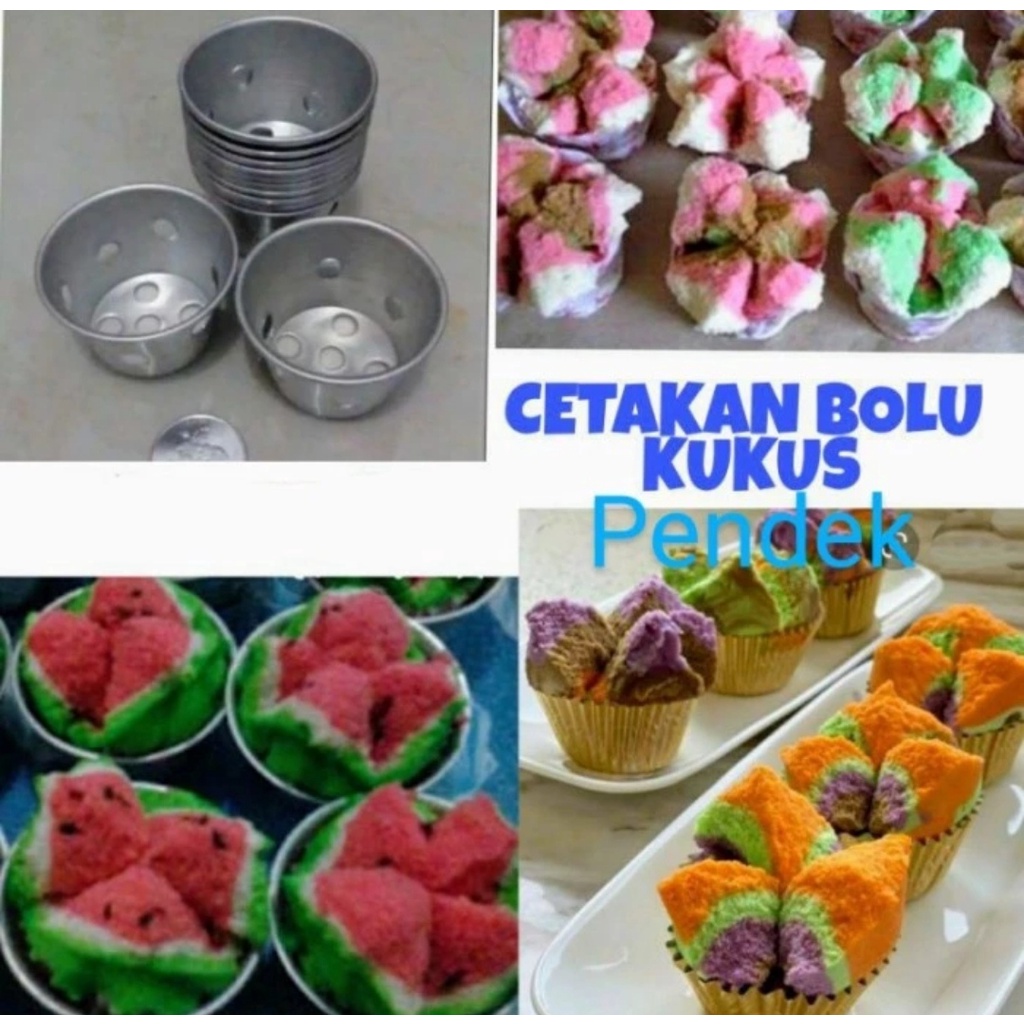 12 buah Cetakan bolu Kukus / Cetakan kue Mangkok/ Cetakan kue kukus/ loyang apem kecil