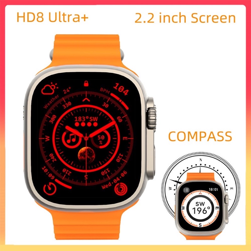 HD8 Ultra Jam Tangan Pintar Pria 49Mm Layar HD