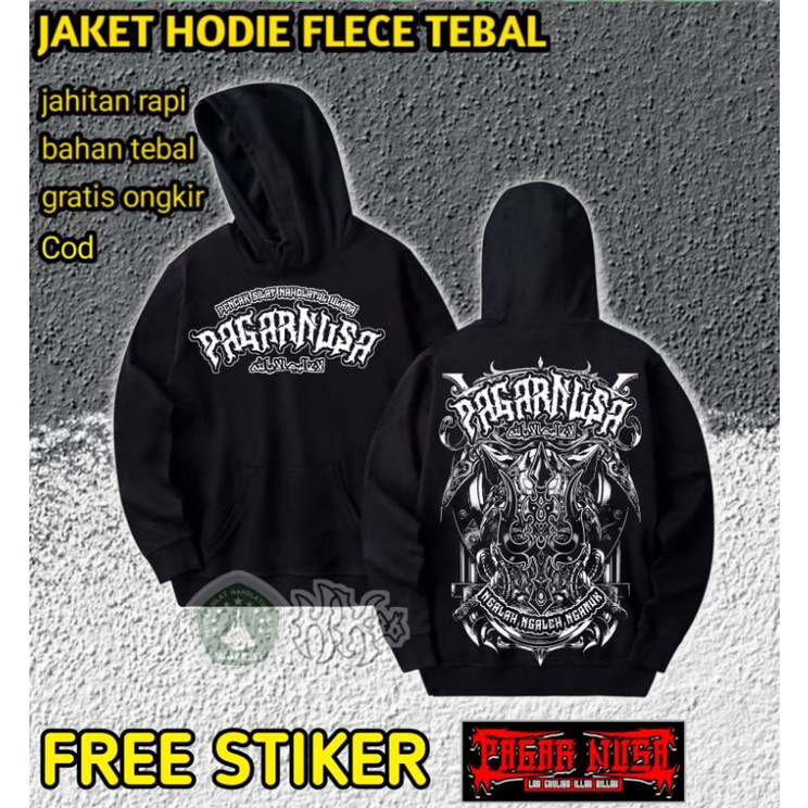 jaket Hoodie pagar Nusa simpel / jaket distro pagar Nusa / pagar Nusa keren / terbaru / harapan / se