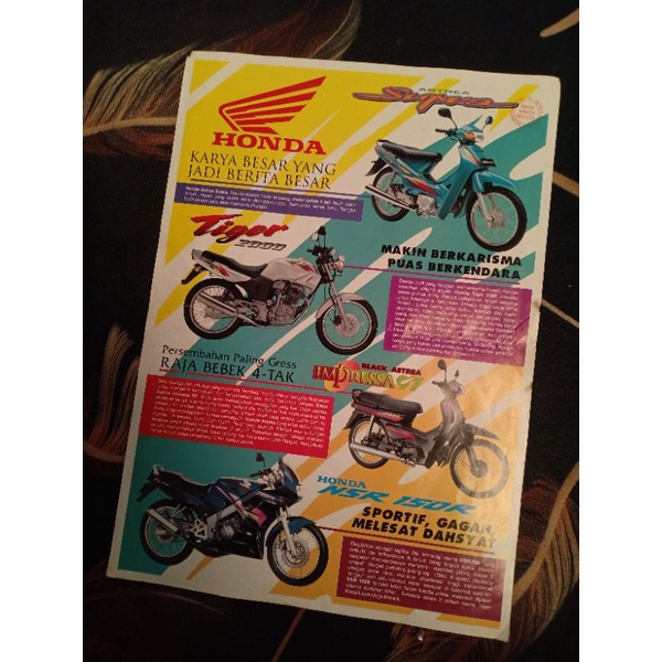 poster/brosur honda jadul