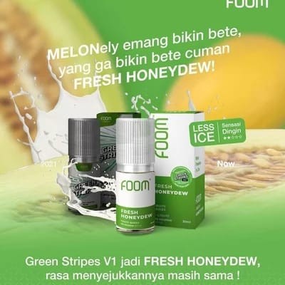 FOOM GREEN STRIPES 30ML 30MG - AUTHENTIC OR ORIGINAL