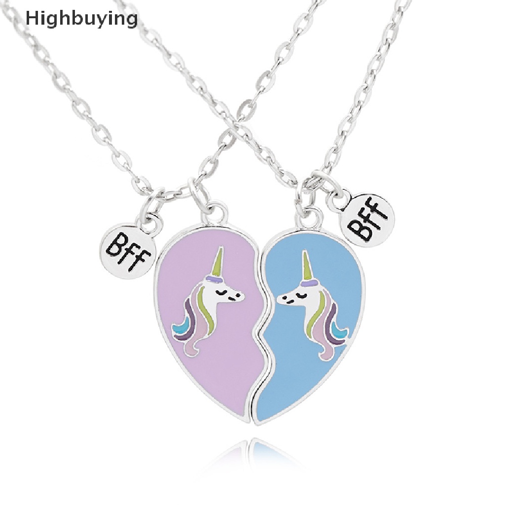 Hbid Kalung Best Friends Pecah 2pcs Unicorn Love Jahitan Kalung Persahabatan Glory