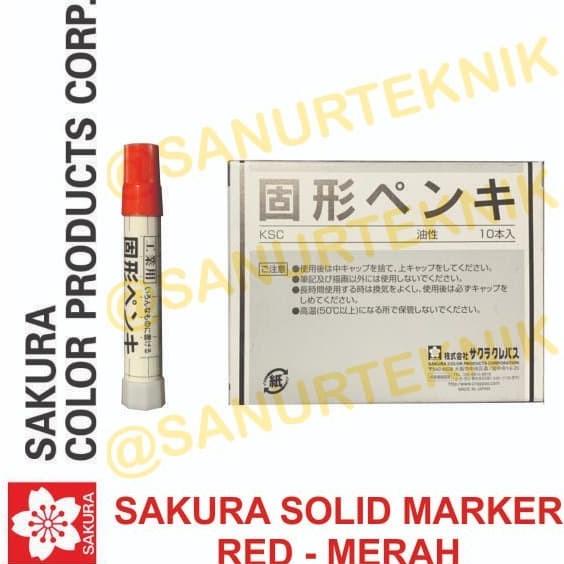 

JUAL Solid Steel Marker/ Spidol Penanda Besi Baja Permanen Sakura MERAH