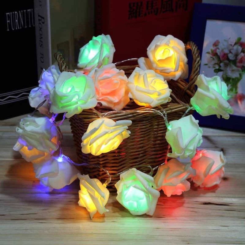 Zzz Fairy Wedding Party Natal Dekorasi Garland 20led Bunga Mawar String Light