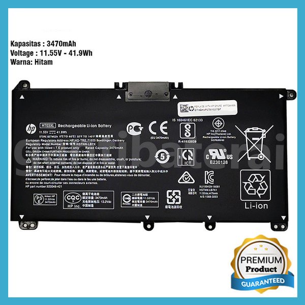 Original Baterai HP 14s-fq0011AU 14s-fq0012AU HT03 HT03XL
