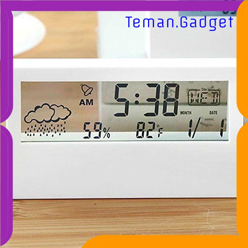 TG-PJM KKMOON Jam Alarm Meja Digital Thermometer Hygrometer Weather Station - 618G