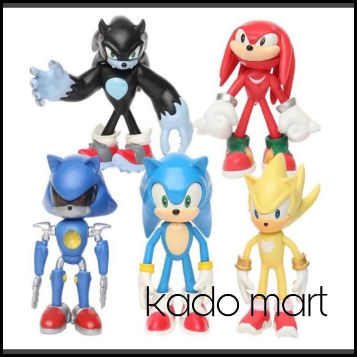 Mainan Sonic Action Figure Sonuc Set 5 Besar