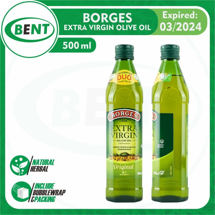 

[BISA COD] Borges Extra Virgin Olive Oil 500 ml (Minyak Zaitun)