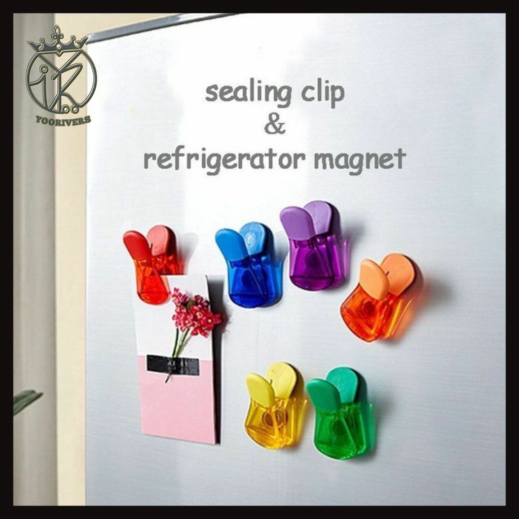 kulkas jepitan magnet kulkas Clip magnet kuat penjepit magnet snack clip penjepit snack