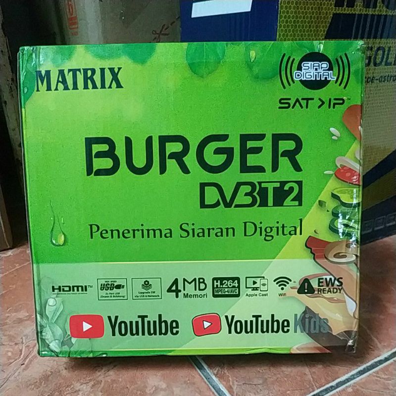 STB Set Top Box Matrix burger DVB T2