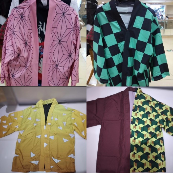 Kimono kimetsu no yaiba tanjirou zenitsu giyuu ukuran xl & xxl