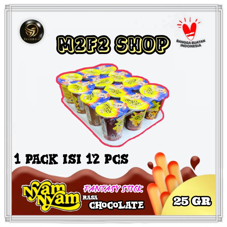 

Nyam Nyam Fantasy Stick Chocolate | Cokelat - 25 gr (Kemasan 1 Pack)