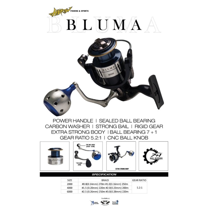 ] Reel Spinning Harrow Bluma 2000, 4000, 6000 Salt Water