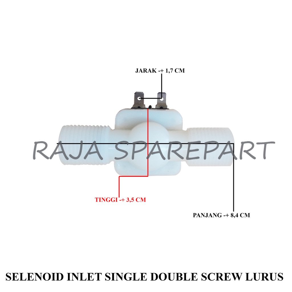 Selenoid / Water Inlet Mesin Cuci INLET SINGLE DOUBLE SCREW (LURUS)