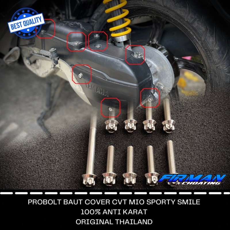 Probolt baut cover tameng cvt mio sporty mio smile garnis (Harga 9biji)