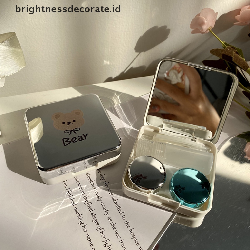 [Birth] Silver Bear Tempat Kontak Lensa Kotak Air Portable Contact Lens Companion Box [ID]