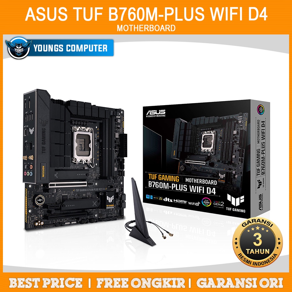 ASUS TUF GAMING B760M-PLUS WIFI D4 | Motherboard Intel LGA1700 B760